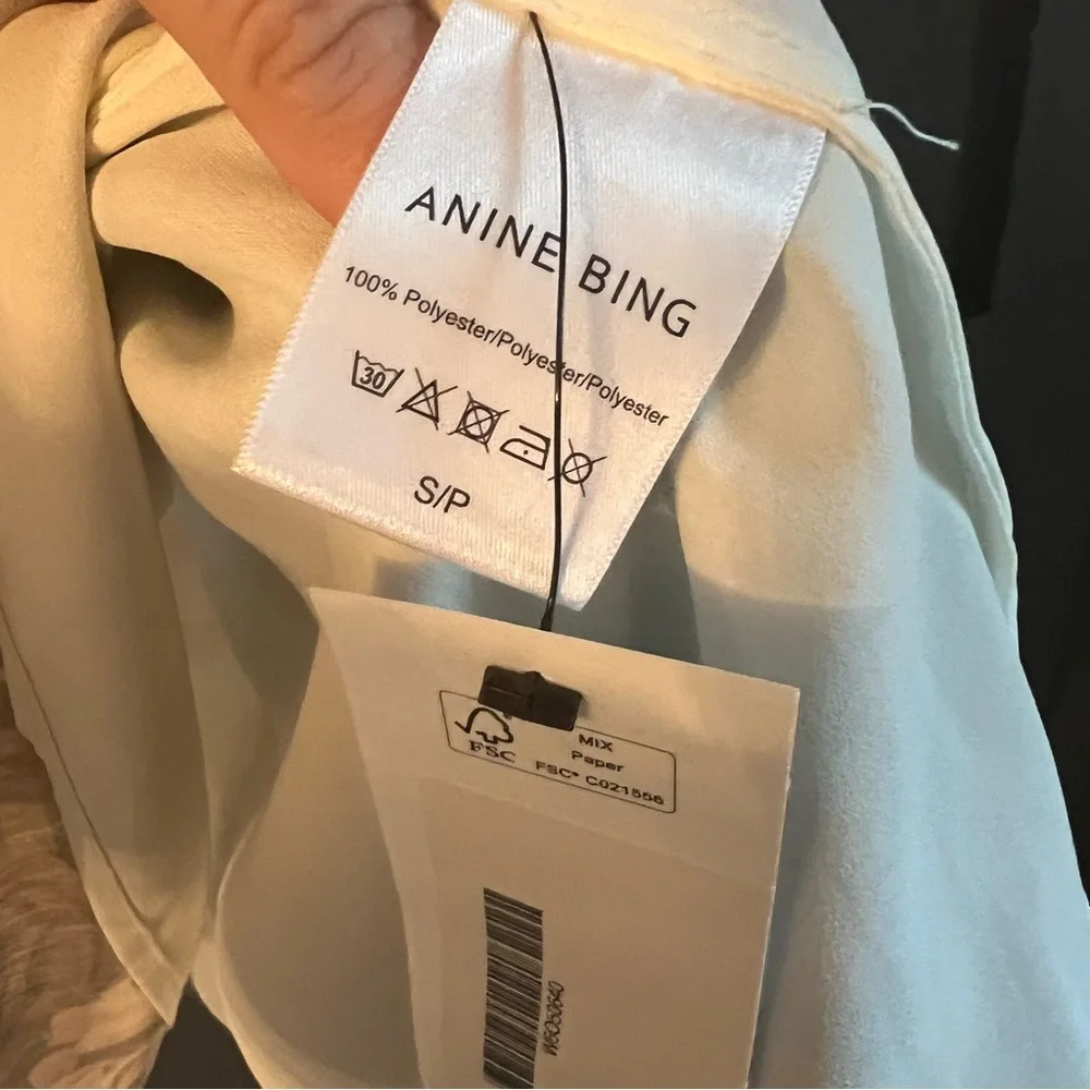 ANINE BING • Cream floral mini dress • Small - Picture 9 of 10